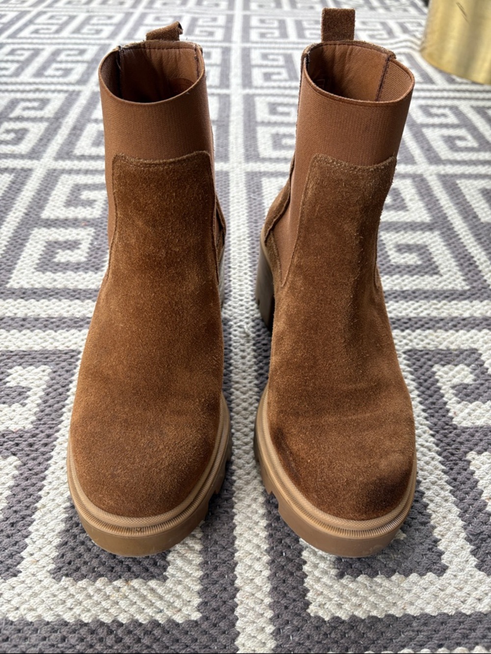 Crevo Brown Suede Chelsea Boots